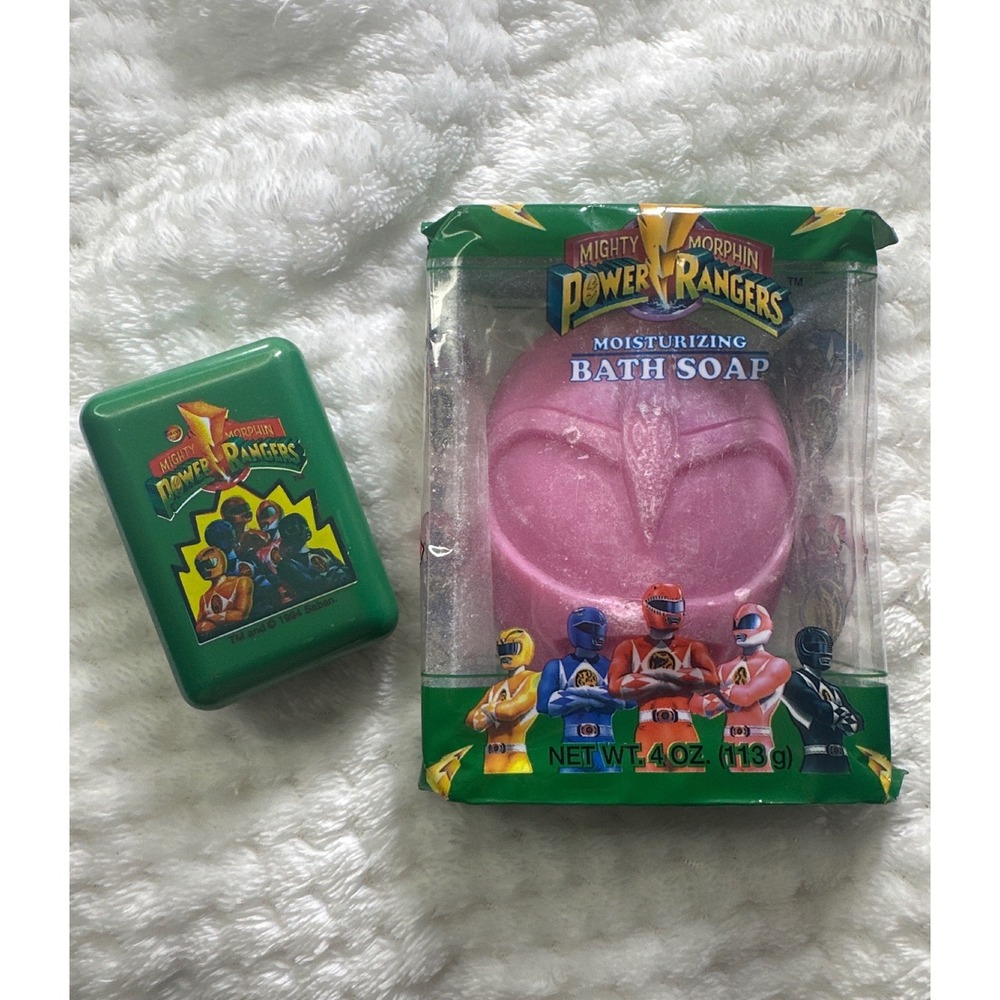 Sealed 1994 Mighty Morphin Power Rangers Pink Ranger Bath Soap W/ Small Case